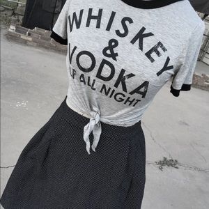 Short shorts and mid-tummy tie shirt